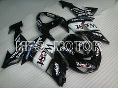 Kawasaki NINJA ZX10R 2006-2007 Injection ABS Fairing - West - Black White - MFS4015