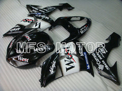 Kawasaki NINJA ZX10R 2006-2007 Injection ABS Fairing - West - Black White - MFS4015
