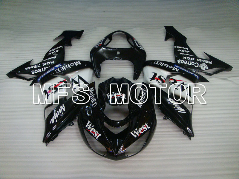 Kawasaki NINJA ZX10R 2006-2007 Injection ABS Fairing - West - Black White - MFS4015