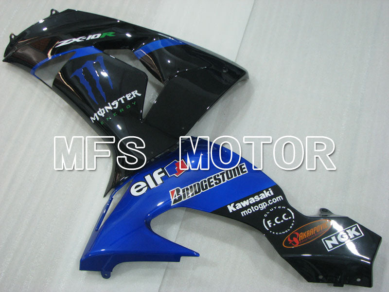 Kawasaki NINJA ZX10R 2006-2007 Injection ABS Fairing - Monster - Black Blue - MFS4031