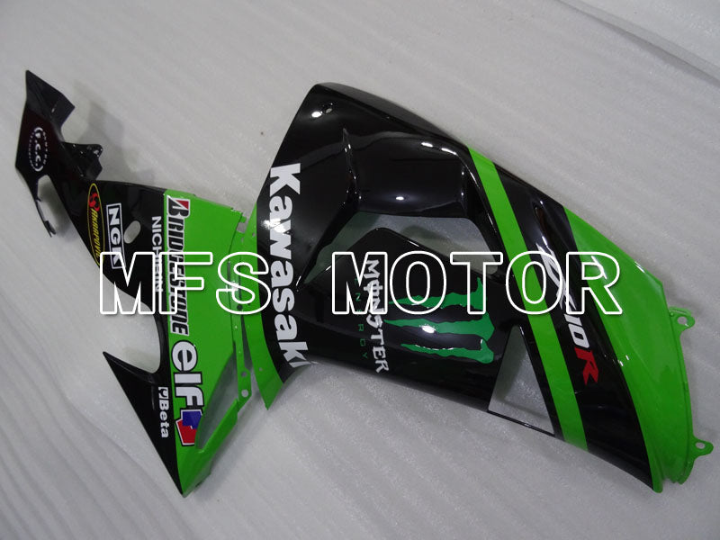Kawasaki NINJA ZX10R 2006-2007 Injection ABS Fairing - Monster - Black Green - MFS4034