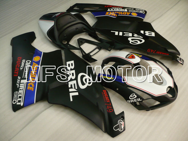 Ducati 749 / 999 2003-2004 Injection ABS Fairing - BREIL - White Black Matte - MFS4036