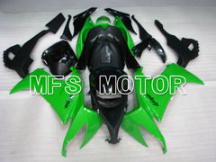 Kawasaki NINJA ZX10R 2008-2010 Injection ABS Fairing - Factory Style - Black Green - MFS4041