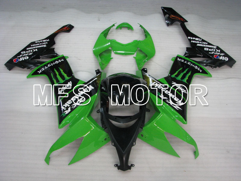 Kawasaki NINJA ZX10R 2008-2010 Injection ABS Fairing - Monster - Black Green - MFS4045