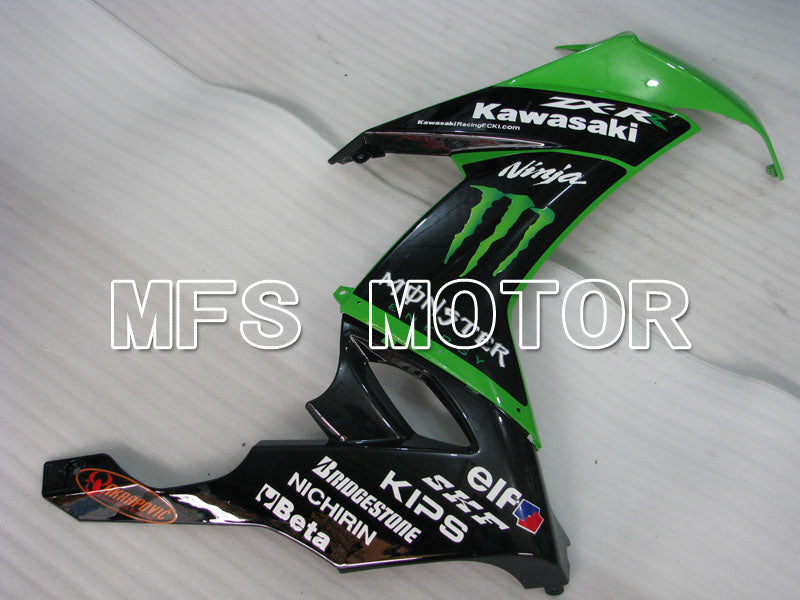 Kawasaki NINJA ZX10R 2008-2010 Injection ABS Fairing - Monster - Black Green - MFS4045