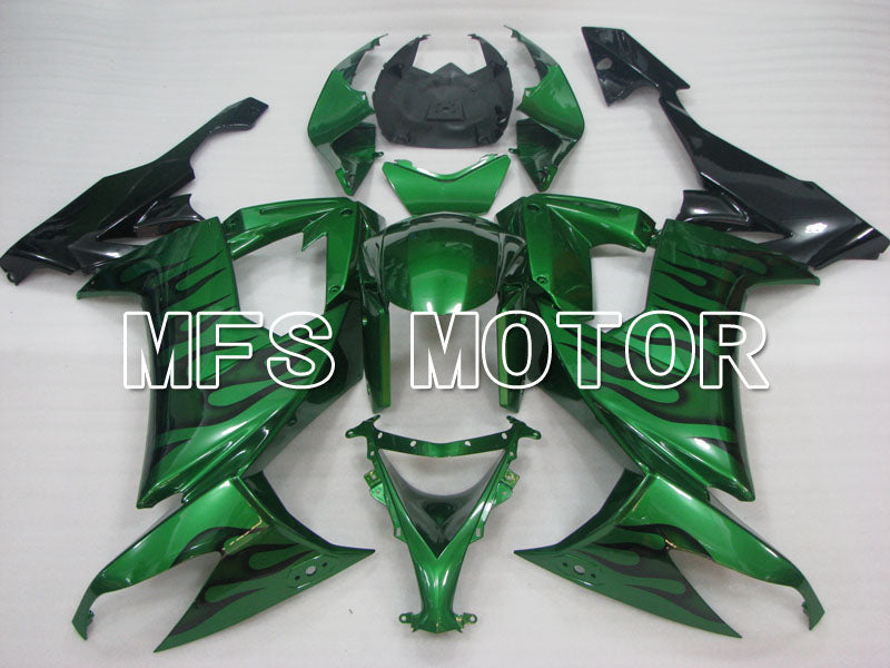 Kawasaki NINJA ZX10R 2008-2010 Injection ABS verkleidung - Flamme - Schwarz Grün - MFS4052