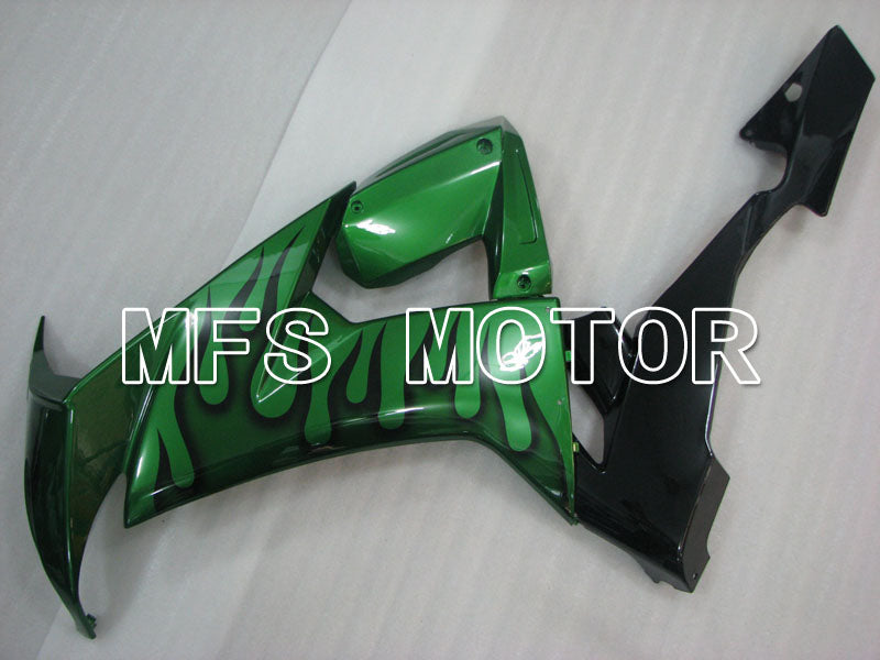 Kawasaki NINJA ZX10R 2008-2010 Injection ABS verkleidung - Flamme - Schwarz Grün - MFS4052