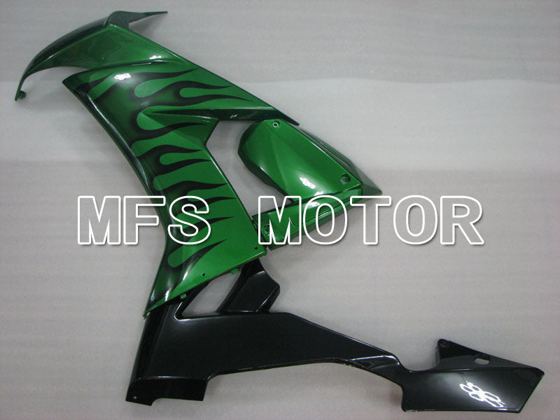Kawasaki NINJA ZX10R 2008-2010 Injection ABS verkleidung - Flamme - Schwarz Grün - MFS4052