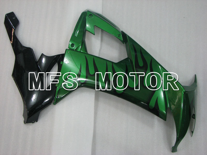 Kawasaki NINJA ZX10R 2008-2010 Injection ABS verkleidung - Flamme - Schwarz Grün - MFS4052