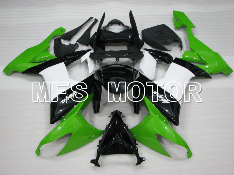 Kawasaki NINJA ZX10R 2008-2010 Injection ABS Fairing - Factory Style - Black Green White - MFS4055