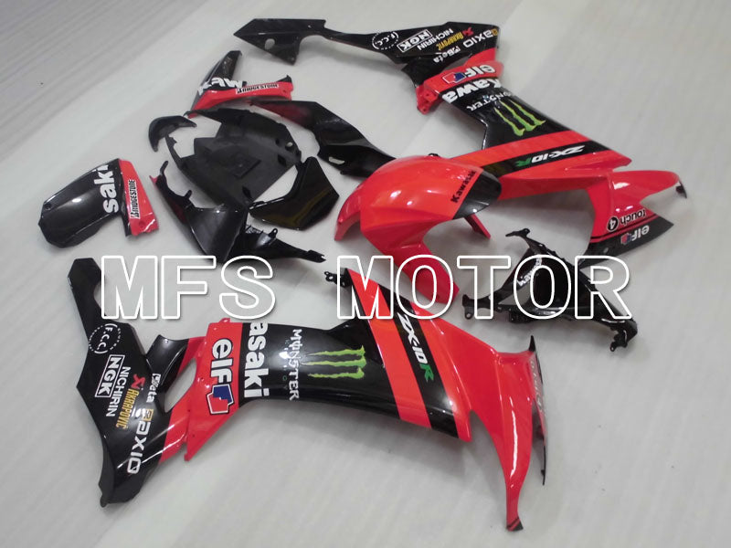 Kawasaki NINJA ZX10R 2008-2010 Injection ABS Fairing - Monster - Black Red - MFS4061
