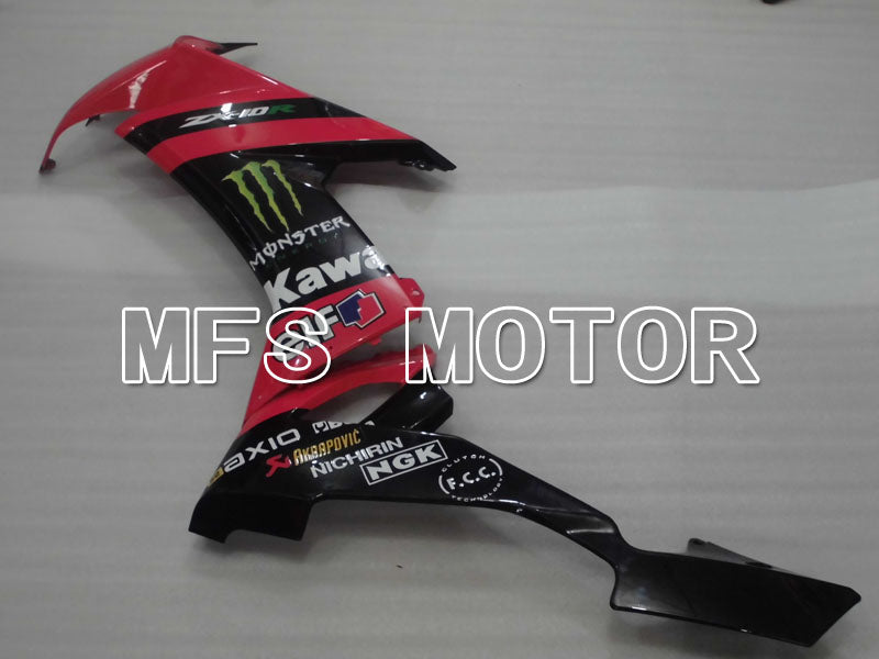 Kawasaki NINJA ZX10R 2008-2010 Injection ABS Fairing - Monster - Black Red - MFS4061