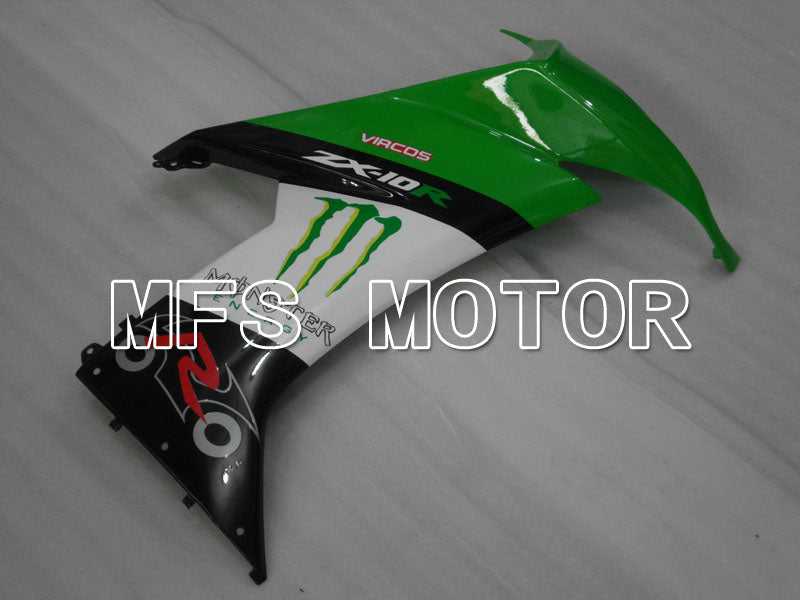 Kawasaki NINJA ZX10R 2008-2010 Injection ABS verkleidung - Monster - Schwarz Grün Weiß - MFS4064