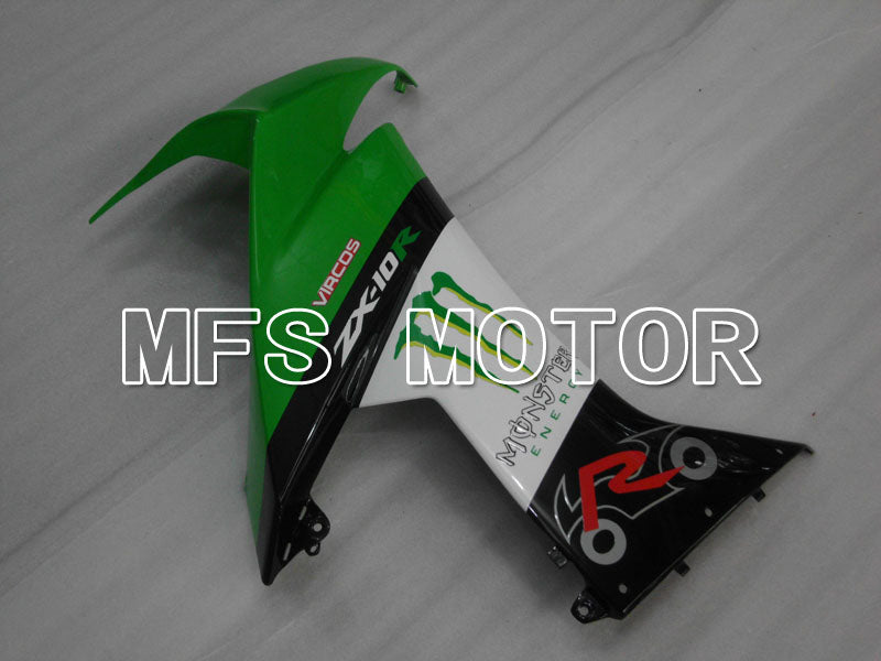 Kawasaki NINJA ZX10R 2008-2010 Injection ABS verkleidung - Monster - Schwarz Grün Weiß - MFS4064