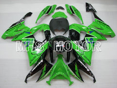 Carénage ABS injecté Kawasaki NINJA ZX10R 2008-2010 - Autres - Noir Vert - MFS4068
