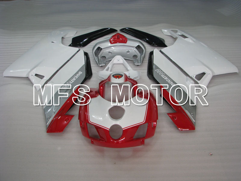 Ducati 749 / 999 2005-2006 Injection ABS Fairing - Factory Style - Red Silver White - MFS4079