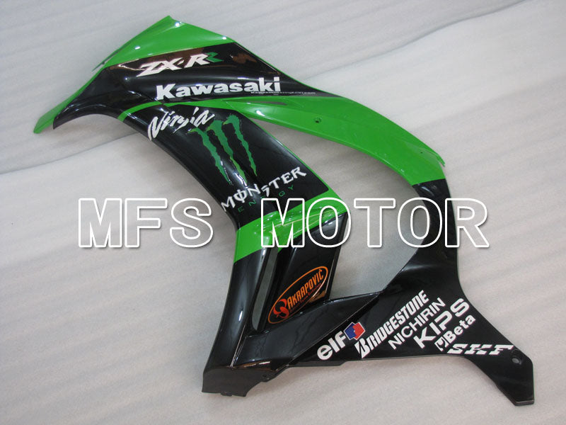 Carénage ABS injecté Kawasaki NINJA ZX10R 2011-2015 - Monster - Noir Vert - MFS4087