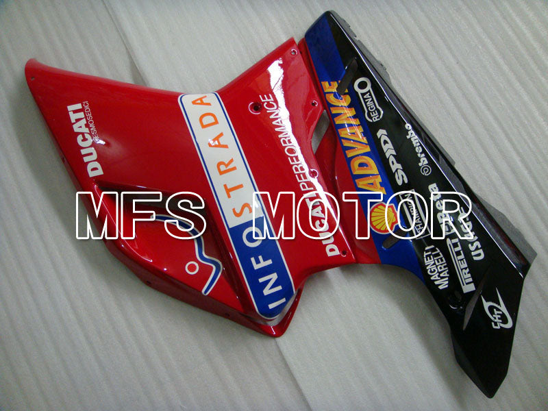 Ducati 848 / 1098 / 1198 2007-2011 Injection ABS Fairing - INFO STRADA - Red White - MFS4123