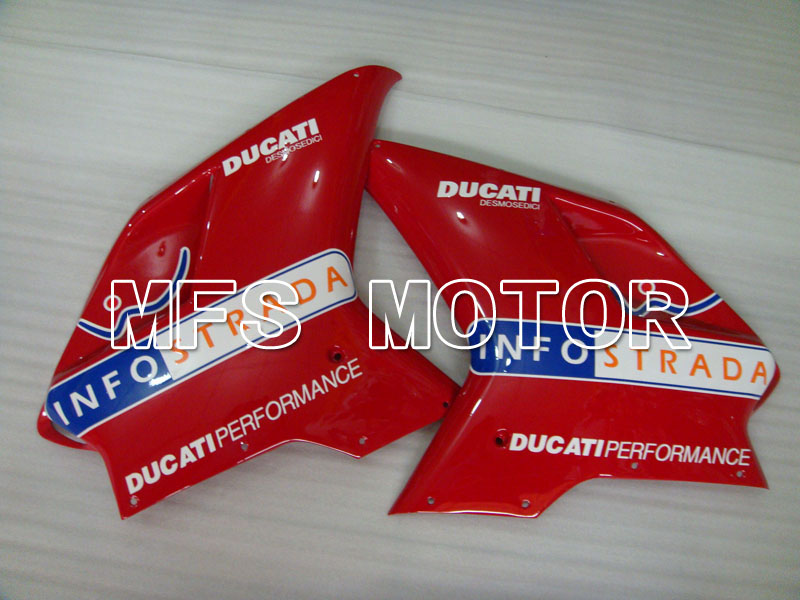 Ducati 848 / 1098 / 1198 2007-2011 Injection ABS Fairing - INFO STRADA - Red White - MFS4123