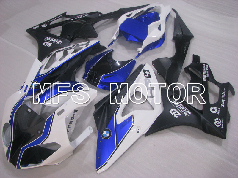 BMW S1000RR 2009-2014 Injection ABS Fairing - Factory Style - Black White Blue - MFS4157