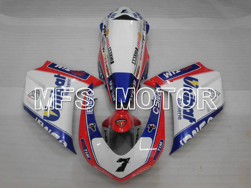 Ducati 848 / 1098 / 1198 2007-2011 Injection ABS Fairing - Unibat - Pink White - MFS4130