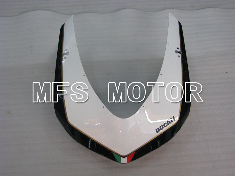 Ducati 848 / 1098 / 1198 2007-2011 Injection ABS Fairing - Factory Style - Black White - MFS4142