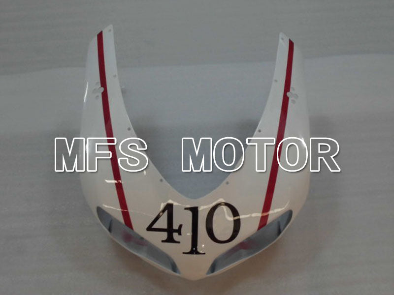 Ducati 848 / 1098 / 1198 2007-2011 Injection ABS Fairing - Factory Style - Red wine color White - MFS4148