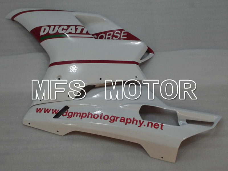 Ducati 848 / 1098 / 1198 2007-2011 Injection ABS Fairing - Factory Style - Red wine color White - MFS4148