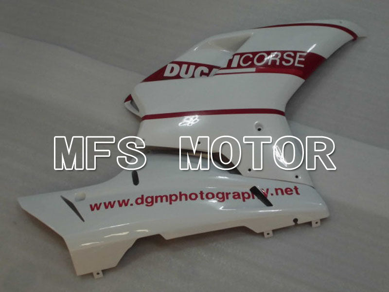 Ducati 848 / 1098 / 1198 2007-2011 Injection ABS Fairing - Factory Style - Red wine color White - MFS4148