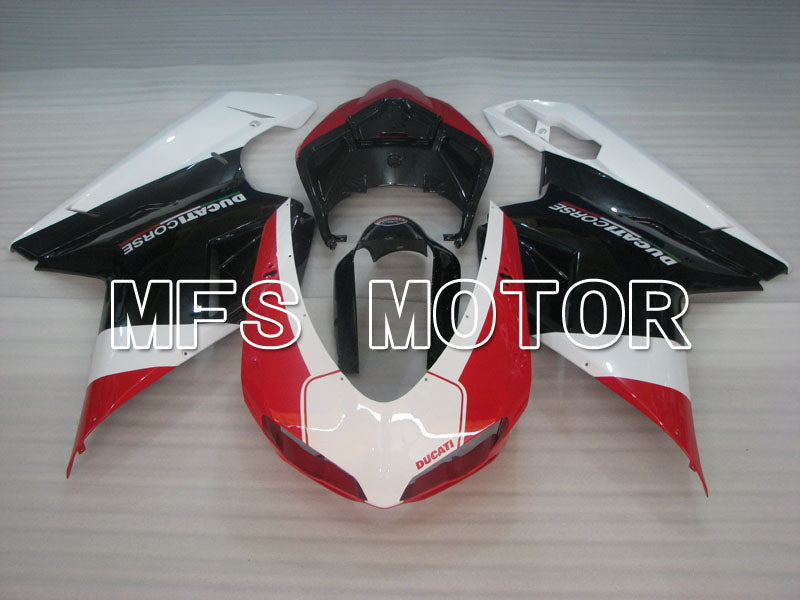 Ducati 848 / 1098 / 1198 2007-2011 Injection ABS Fairing - Factory Style - Black Red - MFS4152
