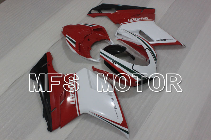 Ducati 848 / 1098 / 1198 2007-2011 Injection ABS Fairing - Factory Style - Red White - MFS4156