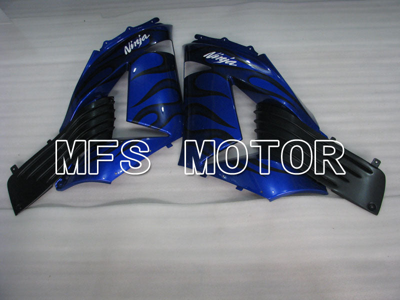 Kawasaki NINJA ZX14R 2006-2011 Injection ABS Fairing - Flame - Black Blue - MFS4164