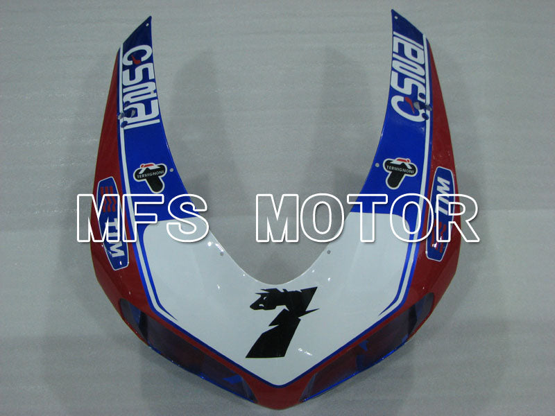 Ducati 848 / 1098 / 1198 2007-2011 Injection ABS Fairing - Unibat - Red wine color White - MFS4197