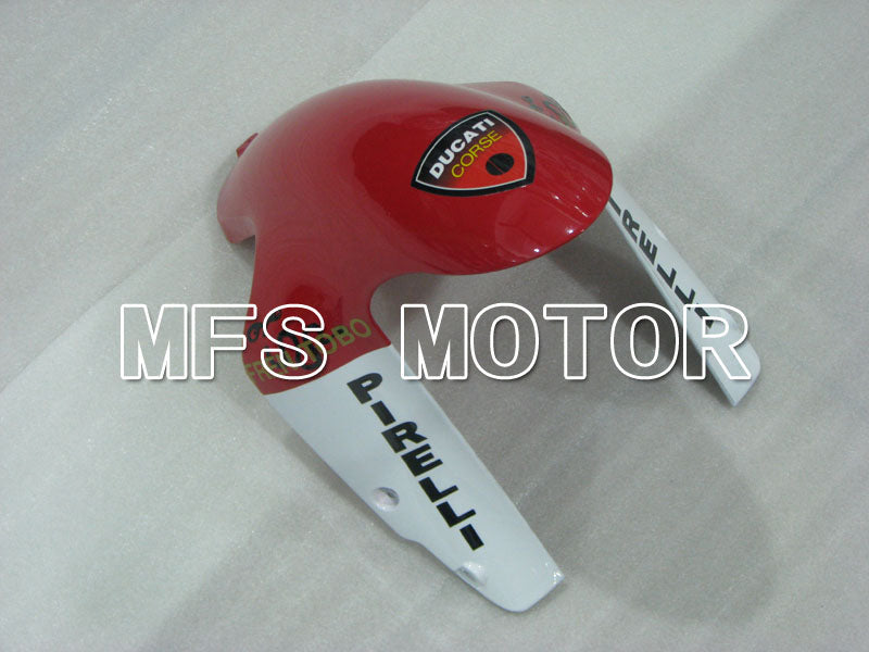 Ducati 848 / 1098 / 1198 2007-2011 Injection ABS Fairing - Unibat - Red wine color White - MFS4197