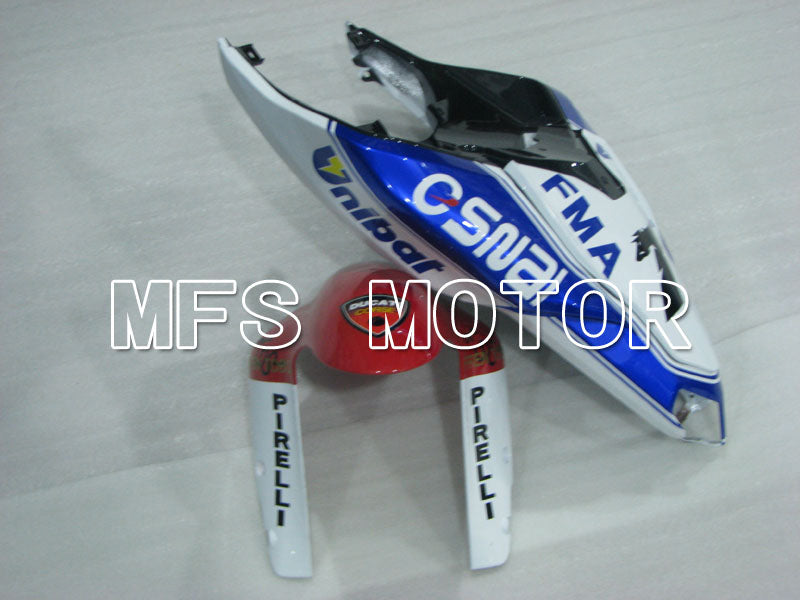 Ducati 848 / 1098 / 1198 2007-2011 Injection ABS Fairing - Unibat - Red wine color White - MFS4197