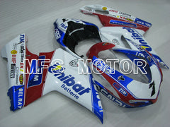 Ducati 848 / 1098 / 1198 2007-2011 Injection ABS Fairing - Unibat - Red wine color White - MFS4197