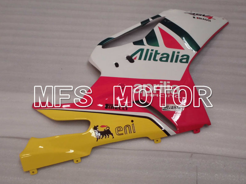 Aprilia RSV 1000 R 2004-2009 ABS Fairing - Alitalia - White Pink - MFS4312