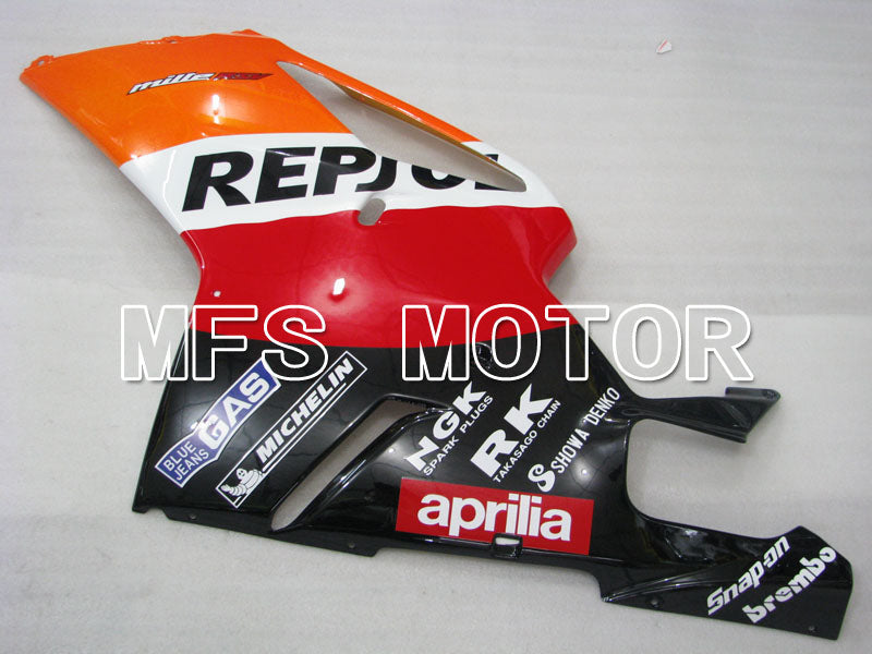 Aprilia RSV 1000 R 2004-2009 ABS Fairing - Repsol - Black Red Orange - MFS4334