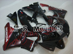 Honda CBR900RR 919 1998-1999 ABS Fairing - Flame - Red wine color Black - MFS4360