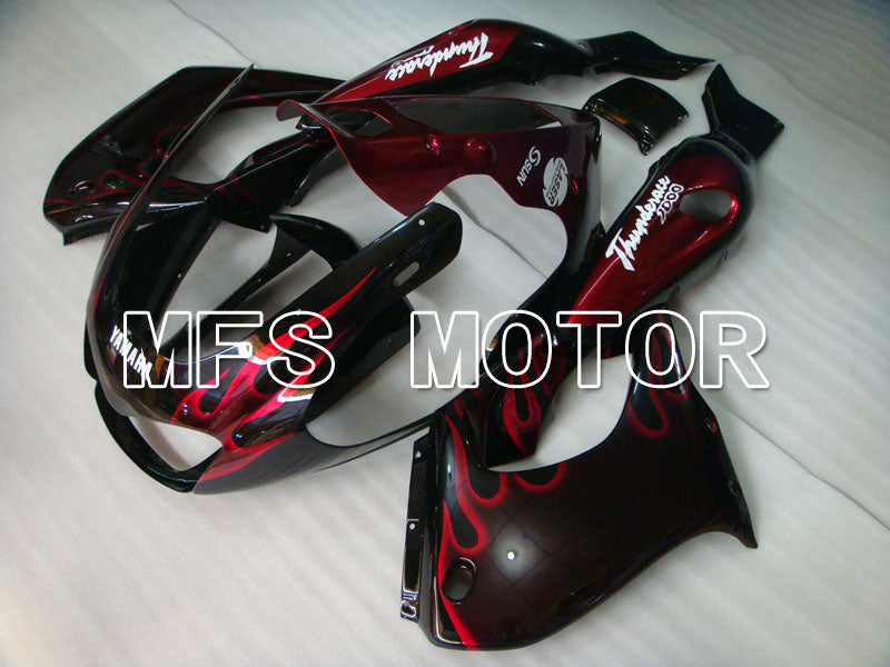 Yamaha YZF1000R 1997-2007 ABS Fairing - Flame- Black Red - MFS4381