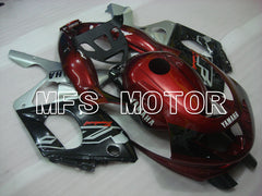 Yamaha YZF-600R 1997-2007 Injection ABS Verkleidung - Factory Style - Rotweinfarbe Schwarz Silber - MFS4445