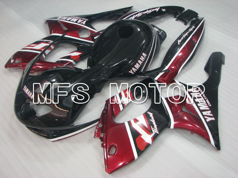 Yamaha YZF-600R 1997-2007 Injection ABS Verkleidung - Factory Style - Rotweinfarbe Schwarz Silber - MFS4456