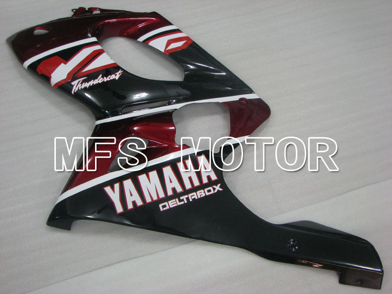 Yamaha YZF-600R 1997-2007 Injection ABS Verkleidung - Factory Style - Rotweinfarbe Schwarz Silber - MFS4456