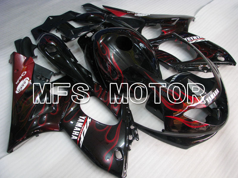 Yamaha YZF-600R 1997-2007 Injection ABS verkleidung - Flamme - Rotweinfarbe Weiß - MFS4462