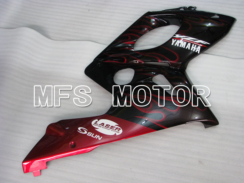 Yamaha YZF-600R 1997-2007 Injection ABS verkleidung - Flamme - Rotweinfarbe Weiß - MFS4462