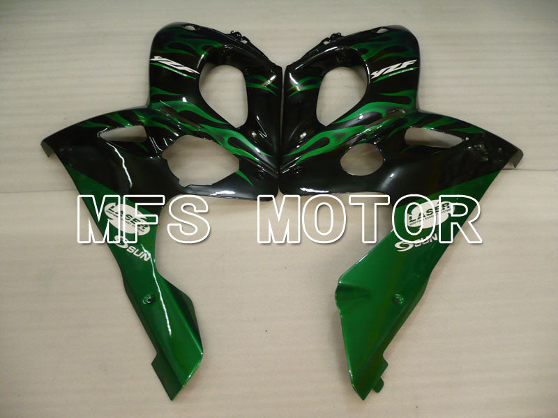 Yamaha YZF-600R 1997-2007 Injection ABS verkleidung - Flamme - Grün Schwarz - MFS4474