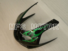 Yamaha YZF-600R 1997-2007 Injection ABS verkleidung - Flamme - Grün Schwarz - MFS4474