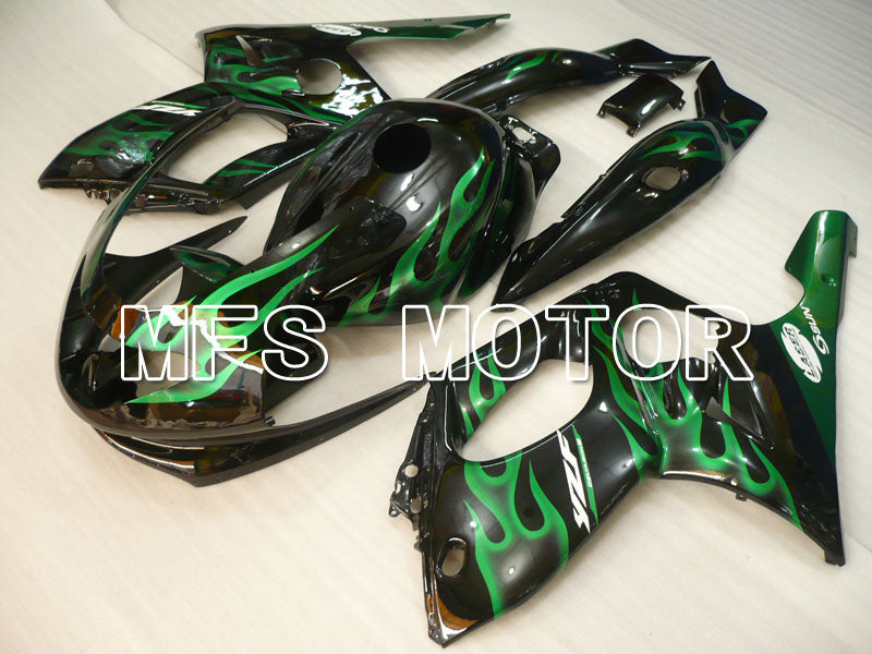 Yamaha YZF-600R 1997-2007 Injection ABS verkleidung - Flamme - Grün Schwarz - MFS4474