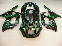 Yamaha YZF-600R 1997-2007 Injection ABS verkleidung - Flamme - Grün Schwarz - MFS4474