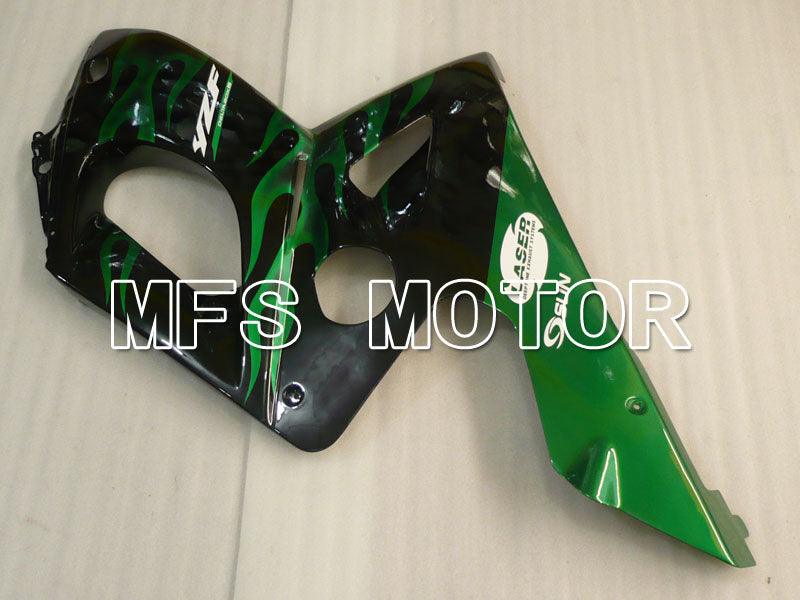 Yamaha YZF-600R 1997-2007 Injection ABS verkleidung - Flamme - Grün Schwarz - MFS4474